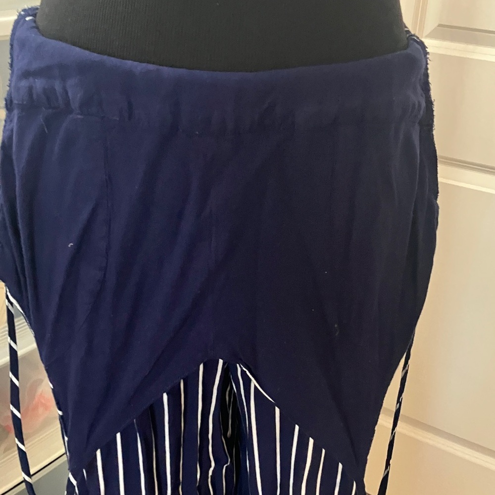 Derek Heart Navy and White Striped Jumpsuit - Picture 6 of 9